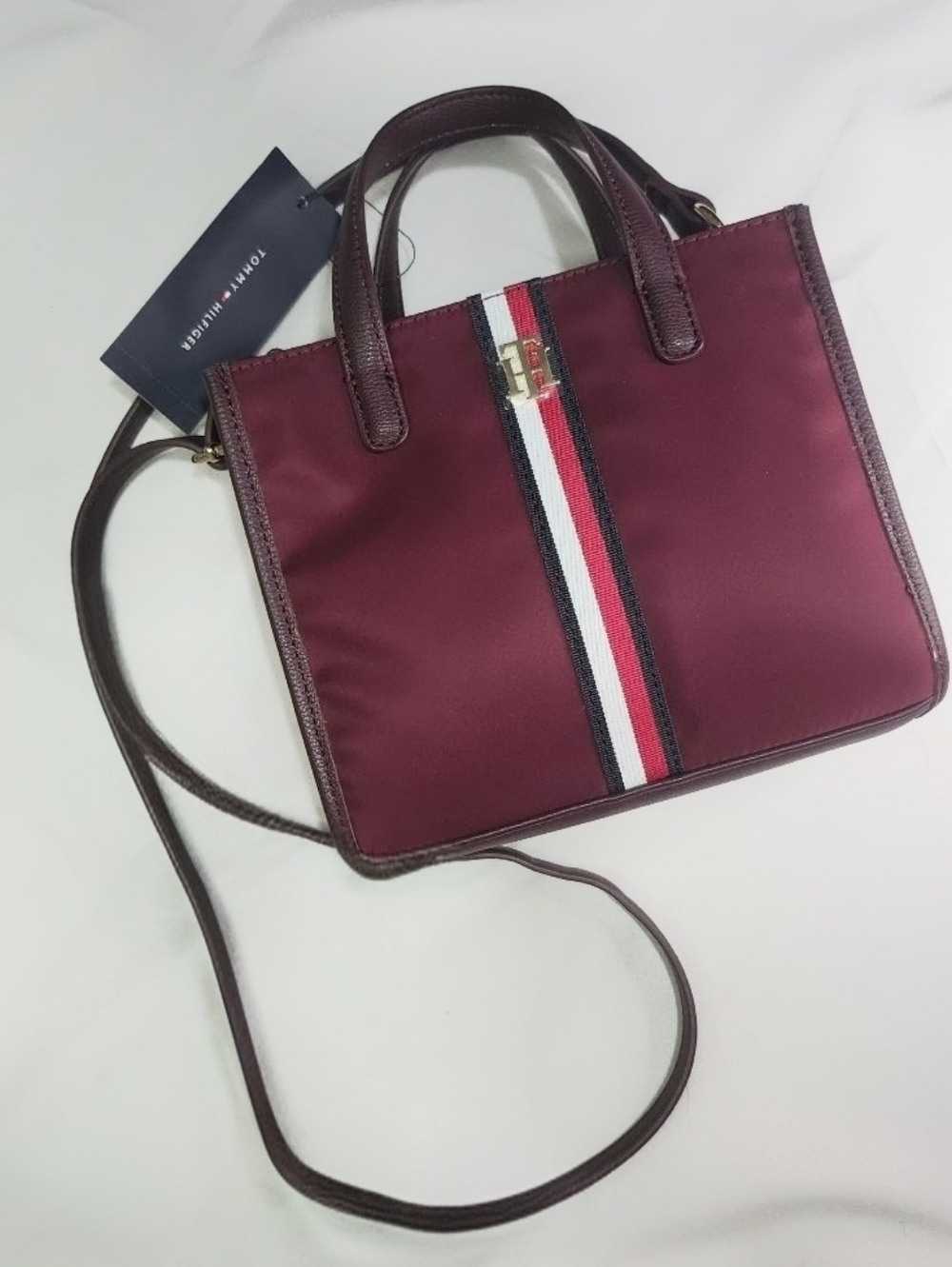 Tommy Hilfiger Stripe Small Satchel